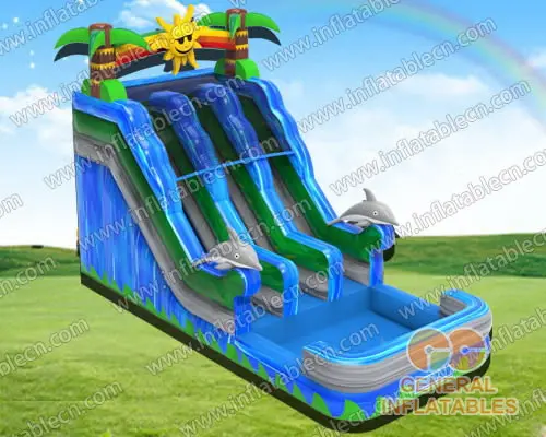 Scivolo d'acqua a doppia corsia Sunshine Dolphin