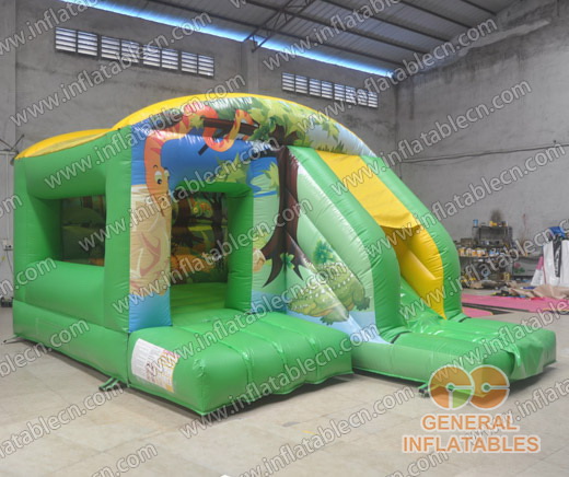 GB-052 Jungle bounce house with slide