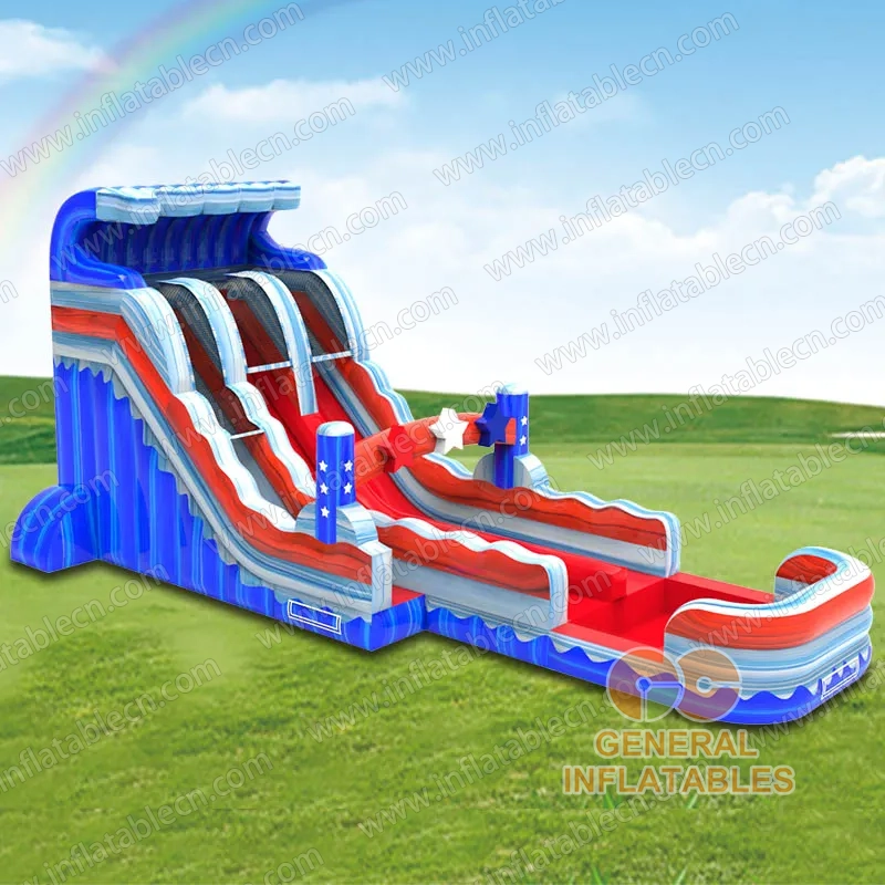 GWS-495 Doppio scivolo acquatico Star Spangled Wave